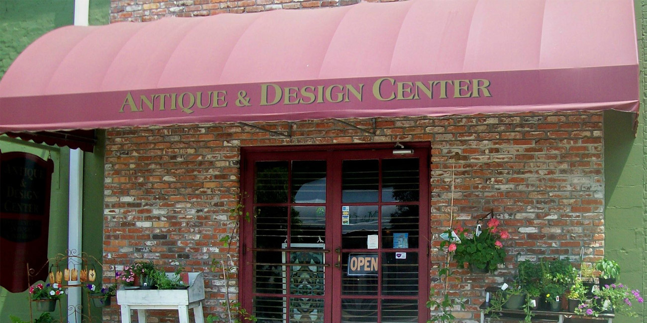 Exterior of The Antique and Design Center at 104 N Main Street in historic downtown Havana, Florida